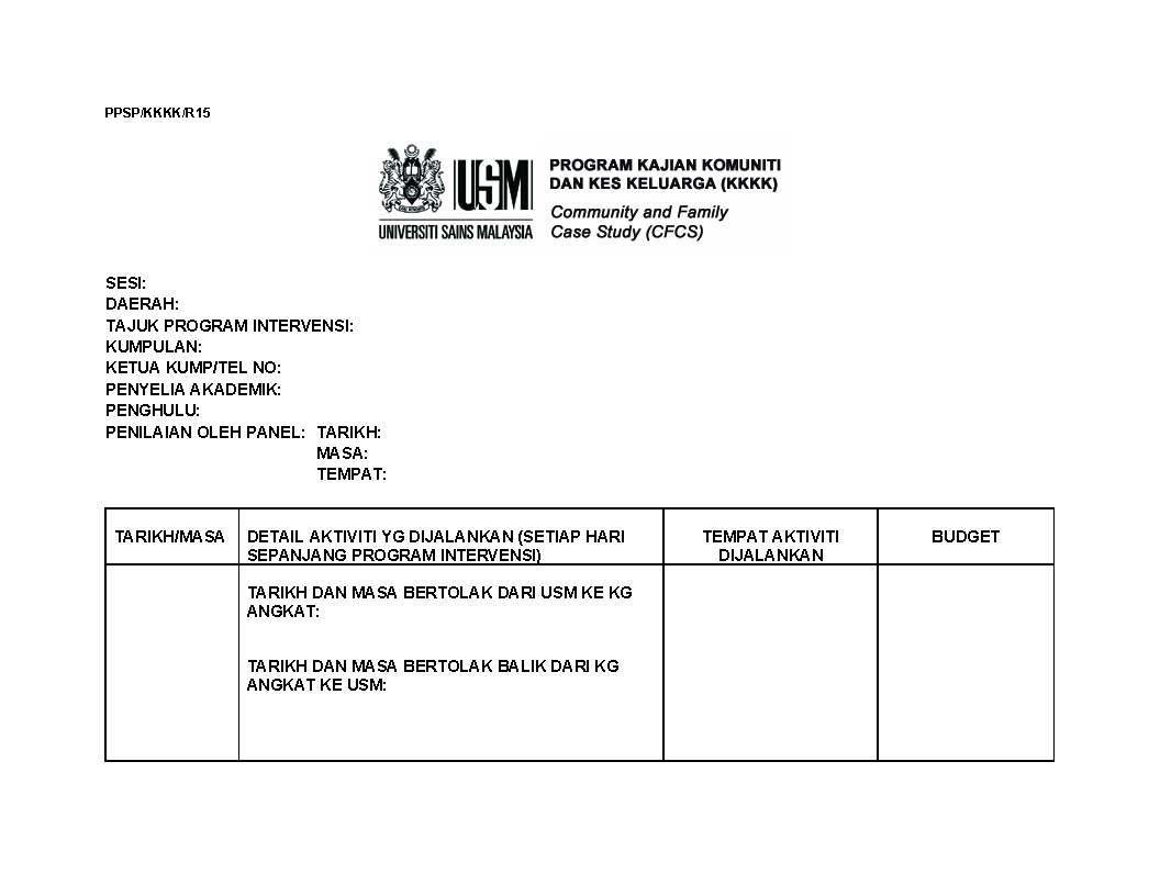 BORANG TENTATIF PROGRAM Page 1